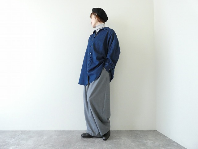 mizuiro ind(ミズイロインド) デニムワイドシャツの商品画像1