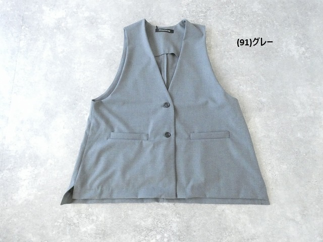 mizuiro ind(ミズイロインド) ディープVネックワイドベストの商品画像12