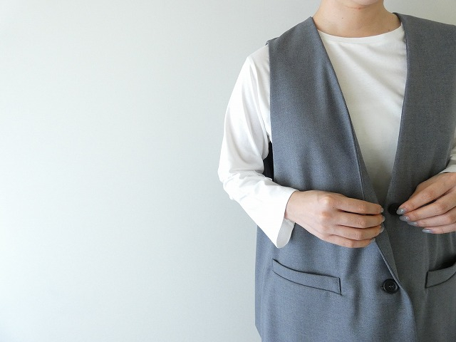 mizuiro ind(ミズイロインド) ディープVネックワイドベストの商品画像6