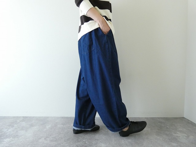 mizuiro ind(ミズイロインド) デニムタックワイドパンツの商品画像7