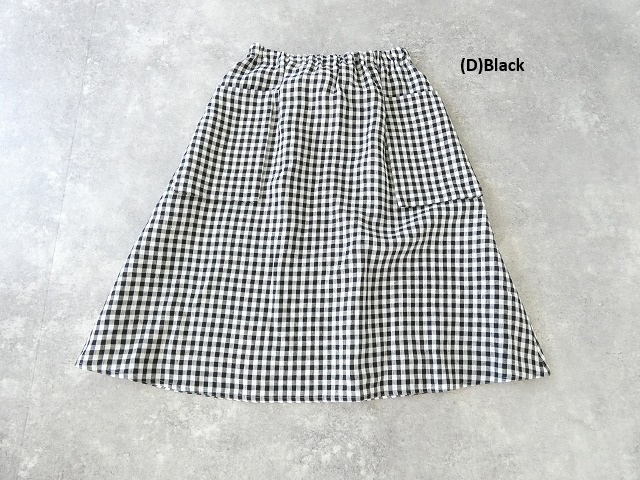 R&D.M(オールドマンズテーラー) LINEN GINGHAM CHECK POCKET SKIRTの商品画像2