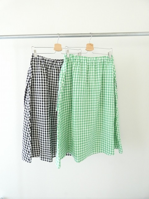 R&D.M(オールドマンズテーラー) LINEN GINGHAM CHECK POCKET SKIRTの商品画像4