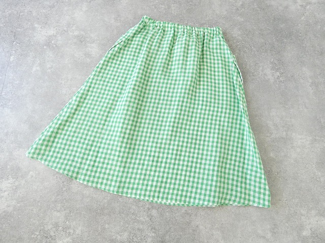 R&D.M(オールドマンズテーラー) LINEN GINGHAM CHECK POCKET SKIRTの商品画像6
