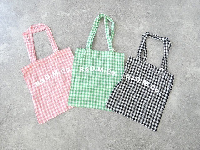 R&D.M(オールドマンズテーラー) LINEN GINGHAM CHECK TOTE BAGの商品画像1