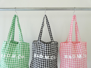 R&D.M(オールドマンズテーラー) LINEN GINGHAM CHECK TOTE BAGの商品画像23