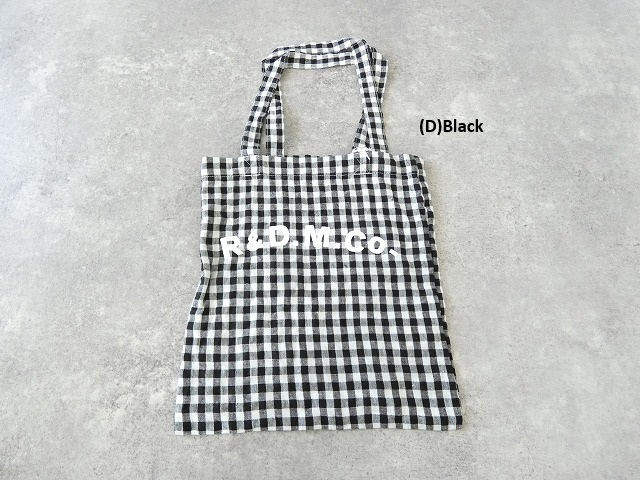 R&D.M(オールドマンズテーラー) LINEN GINGHAM CHECK TOTE BAGの商品画像3