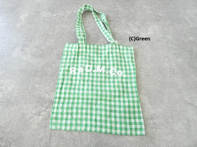 R&D.M(オールドマンズテーラー) LINEN GINGHAM CHECK TOTE BAGの商品画像4