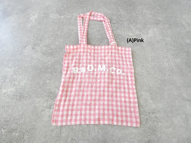 R&D.M(オールドマンズテーラー) LINEN GINGHAM CHECK TOTE BAGの商品画像5