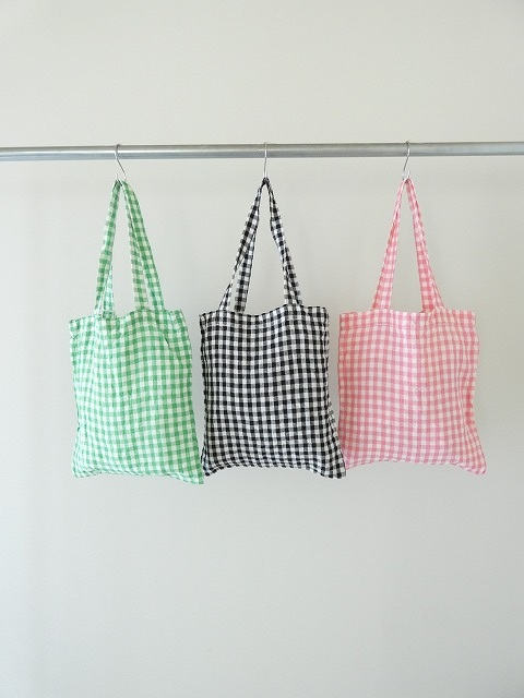 R&D.M(オールドマンズテーラー) LINEN GINGHAM CHECK TOTE BAGの商品画像6