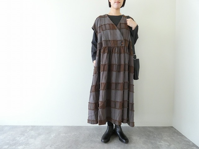 tumugu(ツムグ) ブロックチェックカットジャガードワンピースの商品画像3