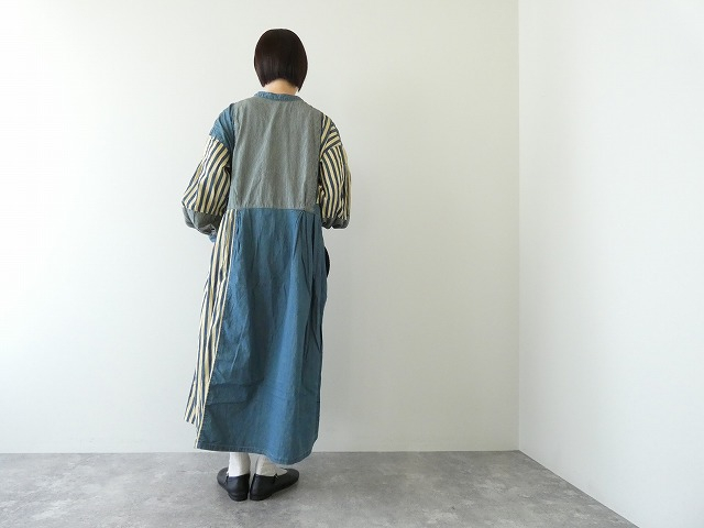 tumugu(ツムグ) デニム×ヒッコリー　ストライプ2WAYワンピースの商品画像2