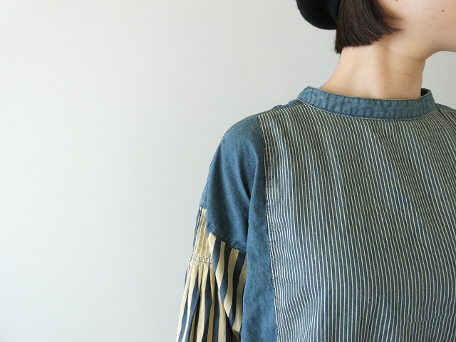 tumugu(ツムグ) デニム×ヒッコリー　ストライプ2WAYワンピースの商品画像9
