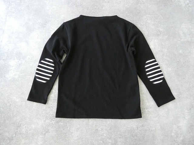 SAINT　JAMES(セントジェームス) ひじパッチボーダーカットソー NOIR/NOIR/ECRUの商品画像11