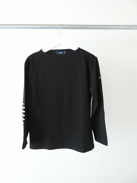 SAINT　JAMES(セントジェームス) ひじパッチボーダーカットソー NOIR/NOIR/ECRUの商品画像2