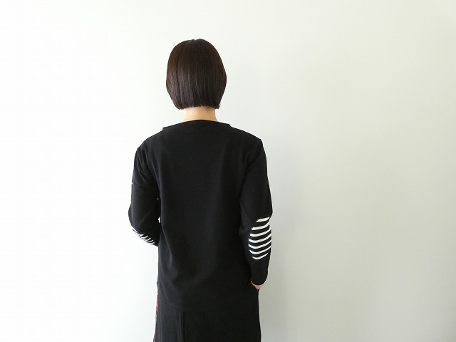 SAINT　JAMES(セントジェームス) ひじパッチボーダーカットソー NOIR/NOIR/ECRUの商品画像8