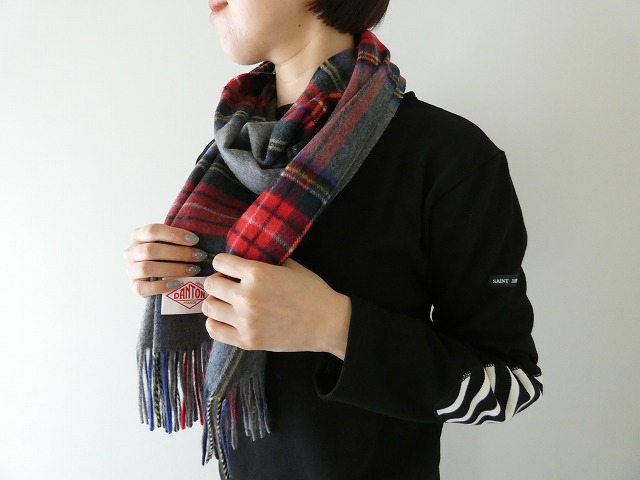 DANTON(ダントン) ウールカシミアチェックマフラーの商品画像1