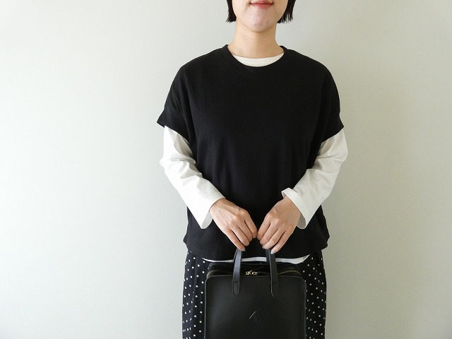 TANG(タング) スーピマコットン変形袖Tシャツの商品画像3