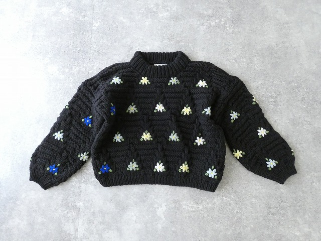 ichiAntiquite's(イチアンティークス) 花刺繍ペルーハンドニットプルオーバーの商品画像10