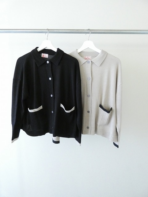 maomade(マオメイド) 配色ライン入りポロカーディガンの商品画像2