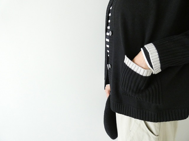 maomade(マオメイド) 配色ライン入りポロカーディガンの商品画像5