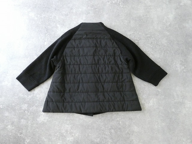 maomade(マオメイド) 圧縮ウール×中綿キルトドッキング モックネックAラインコートの商品画像13