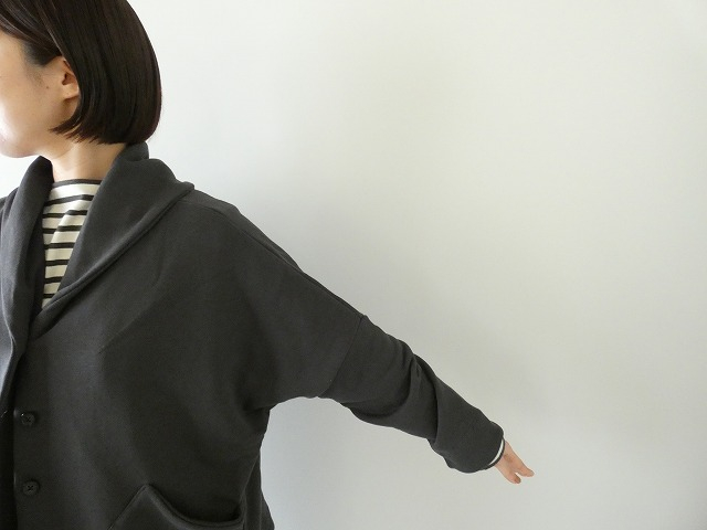 TANG(タング) コットン裏毛ショールカラーカーディガンの商品画像6