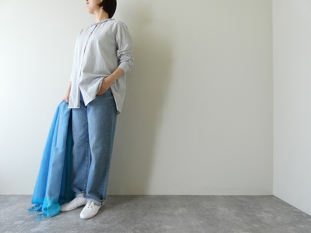 homspun(ホームスパン) ハイカウントクロスフリルブラウスの商品画像1