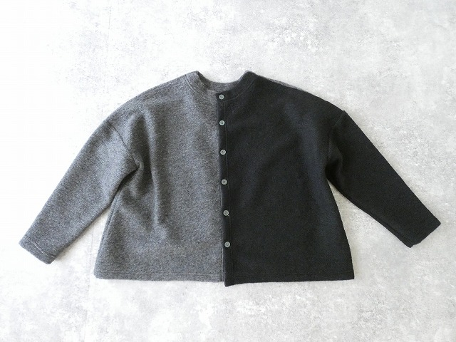 NARU トラベルウールプレミアバイカラーカーディガンの商品画像11