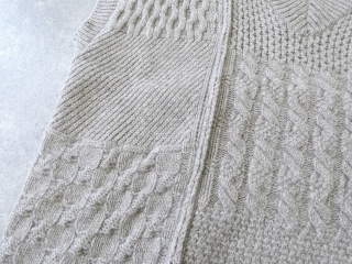 NARU ナチュラルカラーウール柄編みニットベストの商品画像28