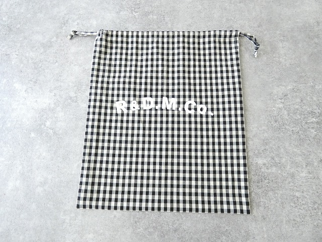 R&D.M(オールドマンズテーラー) GINGHAM CHECK DRAWSTRING BAG　Lsizeの商品画像16
