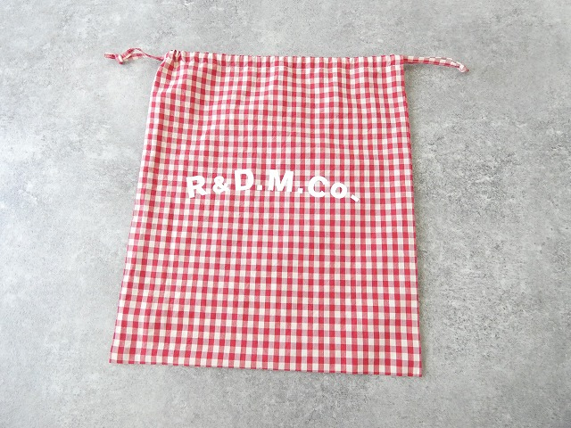 R&D.M(オールドマンズテーラー) GINGHAM CHECK DRAWSTRING BAG　Lsizeの商品画像17