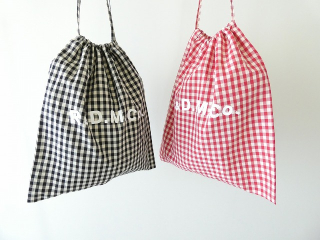 R&D.M(オールドマンズテーラー) GINGHAM CHECK DRAWSTRING BAG　Lsizeの商品画像21