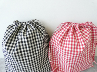 R&D.M(オールドマンズテーラー) GINGHAM CHECK DRAWSTRING BAG　Lsizeの商品画像25