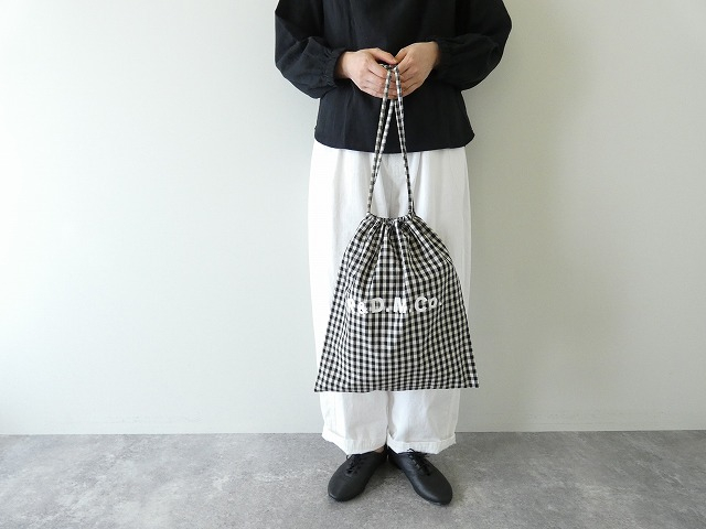 R&D.M(オールドマンズテーラー) GINGHAM CHECK DRAWSTRING BAG　Lsizeの商品画像5