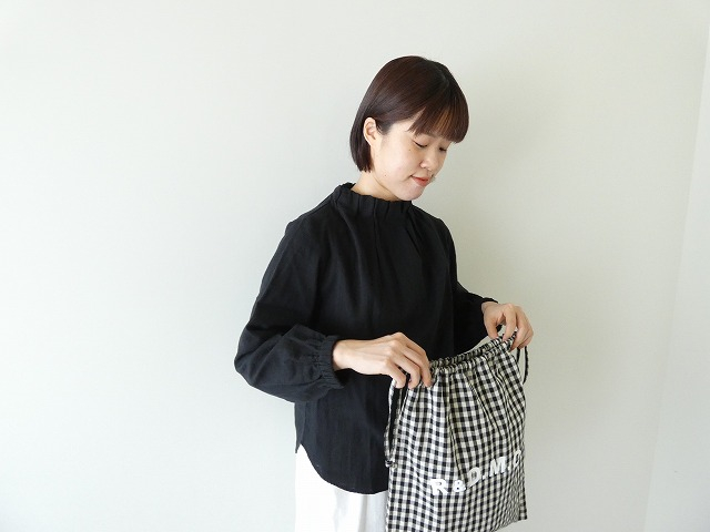 R&D.M(オールドマンズテーラー) GINGHAM CHECK DRAWSTRING BAG　Lsizeの商品画像6