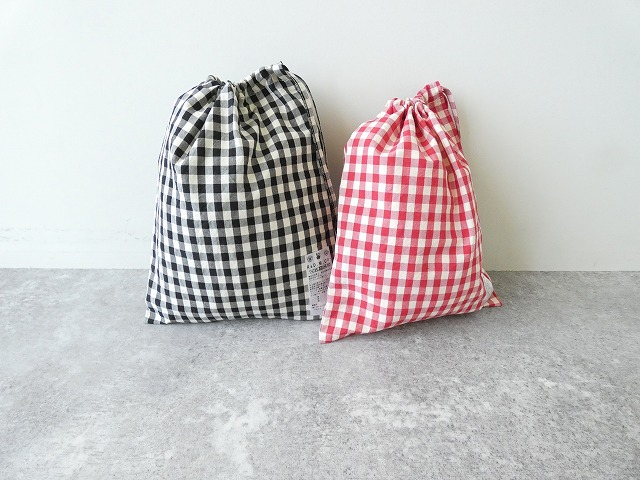 R&D.M(オールドマンズテーラー) GINGHAM CHECK DRAWSTRING BAG　Ssizeの商品画像10