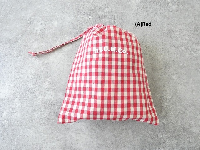 R&D.M(オールドマンズテーラー) GINGHAM CHECK DRAWSTRING BAG　Ssizeの商品画像12