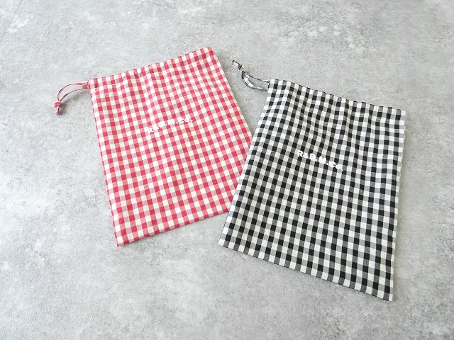 R&D.M(オールドマンズテーラー) GINGHAM CHECK DRAWSTRING BAG　Ssizeの商品画像13