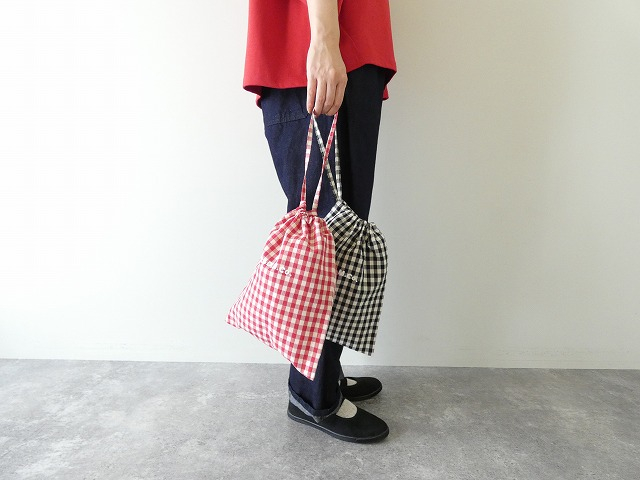 R&D.M(オールドマンズテーラー) GINGHAM CHECK DRAWSTRING BAG　Ssizeの商品画像3