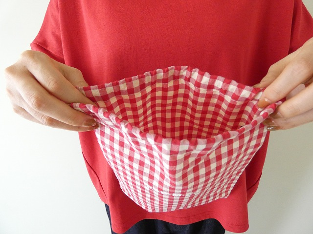 R&D.M(オールドマンズテーラー) GINGHAM CHECK DRAWSTRING BAG　Ssizeの商品画像4