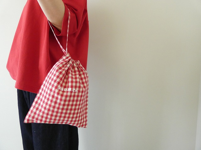 R&D.M(オールドマンズテーラー) GINGHAM CHECK DRAWSTRING BAG　Ssizeの商品画像5