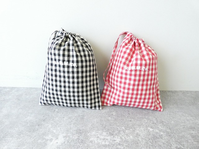 R&D.M(オールドマンズテーラー) GINGHAM CHECK DRAWSTRING BAG　Ssizeの商品画像8