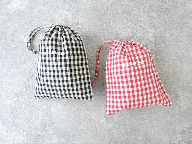 R&D.M(オールドマンズテーラー) GINGHAM CHECK DRAWSTRING BAG　Ssizeの商品画像9