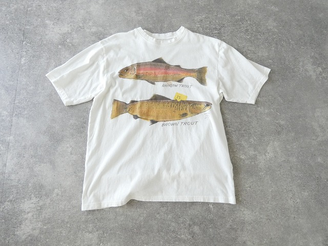 KAPITAL(キャピタル) 天竺クルーT　トラウト2匹PECKISH RAINBOWYプリントの商品画像10