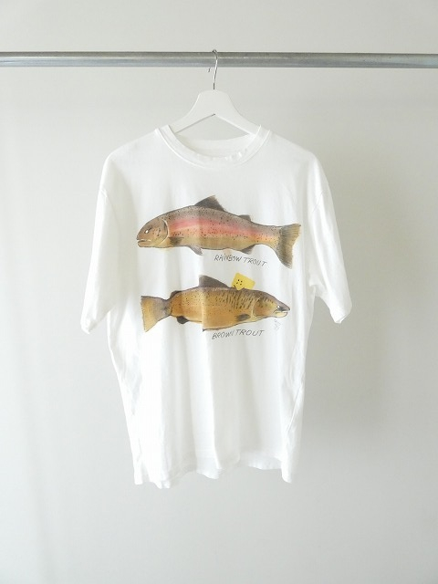 KAPITAL(キャピタル) 天竺クルーT　トラウト2匹PECKISH RAINBOWYプリントの商品画像2