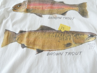 KAPITAL(キャピタル) 天竺クルーT　トラウト2匹PECKISH RAINBOWYプリントの商品画像28