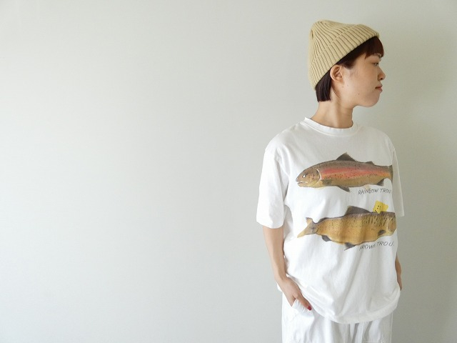 KAPITAL(キャピタル) 天竺クルーT　トラウト2匹PECKISH RAINBOWYプリントの商品画像3