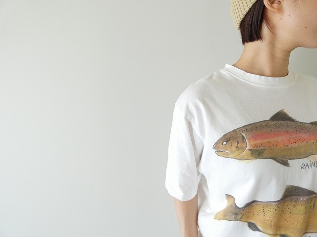 KAPITAL(キャピタル) 天竺クルーT　トラウト2匹PECKISH RAINBOWYプリントの商品画像4