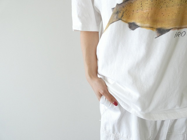 KAPITAL(キャピタル) 天竺クルーT　トラウト2匹PECKISH RAINBOWYプリントの商品画像5