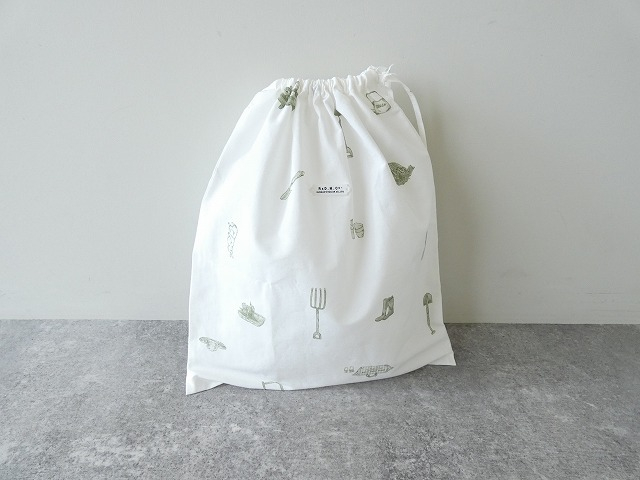 R&D.M(オールドマンズテーラー) COTTON LINEN GREAT GREEN THUMB DRAWSTRING BAGの商品画像2
